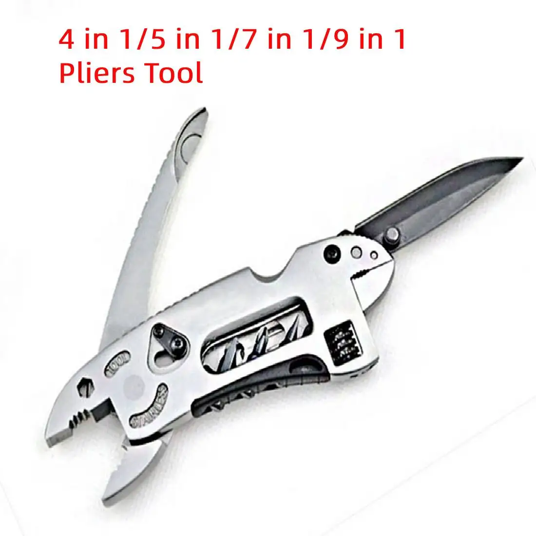 

Fold Multi Tool Knife Repair Adjust Screwdriver Wrench Jaw Plier Multipurpose Multifunction Spanner Gear Outdoor Survive Camp