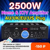 2500w home theater amplifier 110 220v bluetooth home power amplifier audio stereo amp mixer usb fm 2 mic