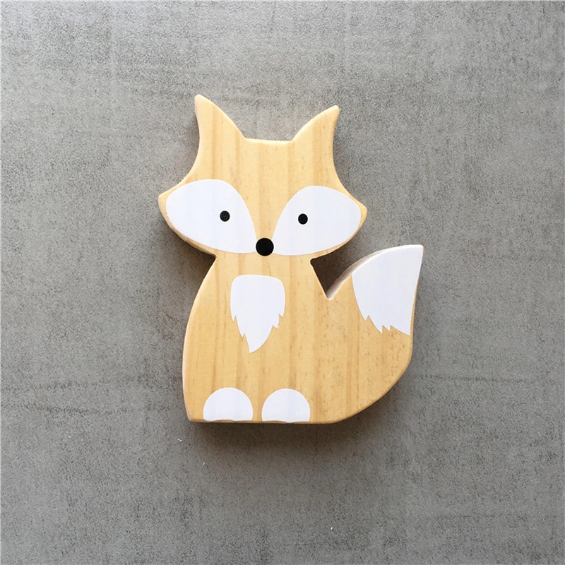 Игрушки-животные из натурального дерева для детей Детские Мультяшные деревянные