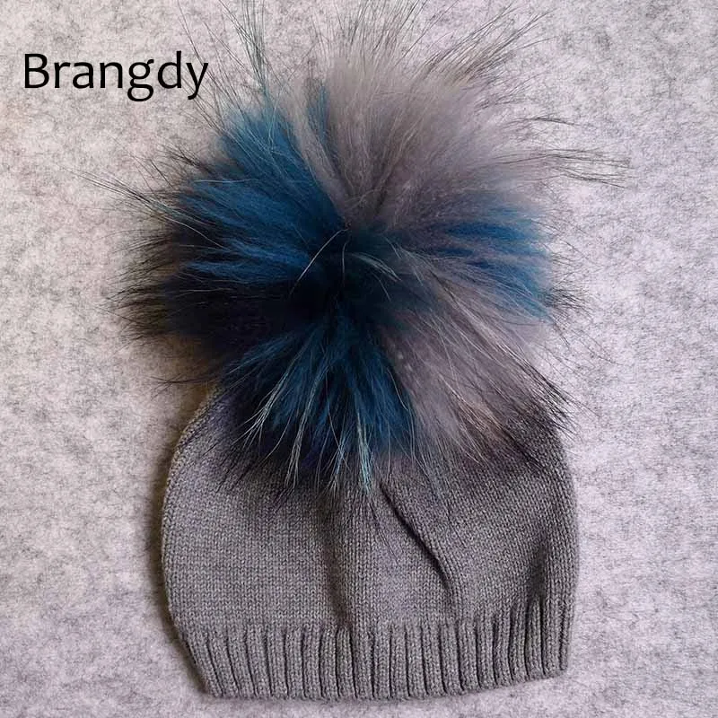 Зимняя шапка с меховым помпоном для новорожденных девочек детские хлопковые