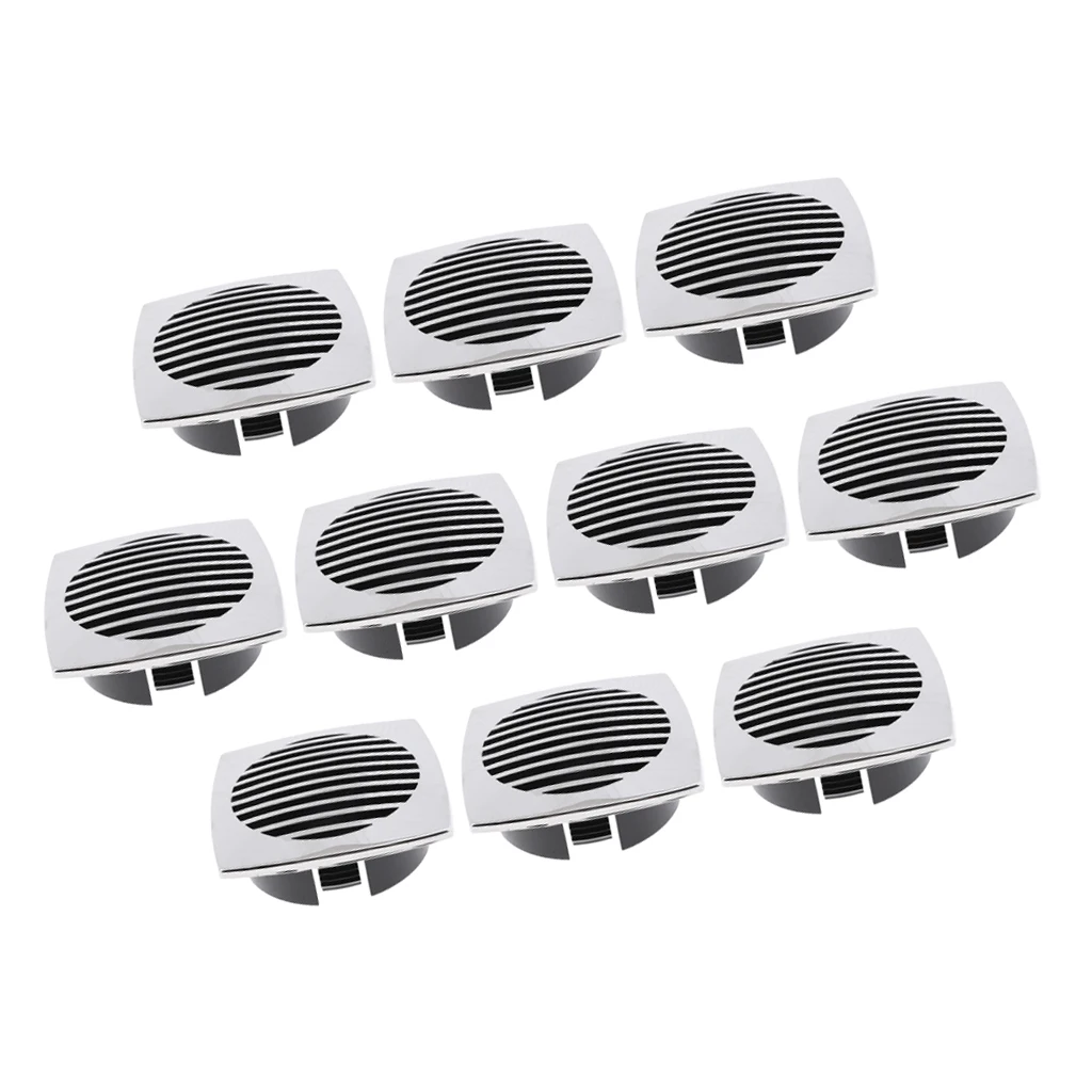 

10 Pack 3 Inch Rong Louvered Vents RV Boat Marine Hull Air Vent Grill Cover 81932SS-HP - 316 Stainless Steel