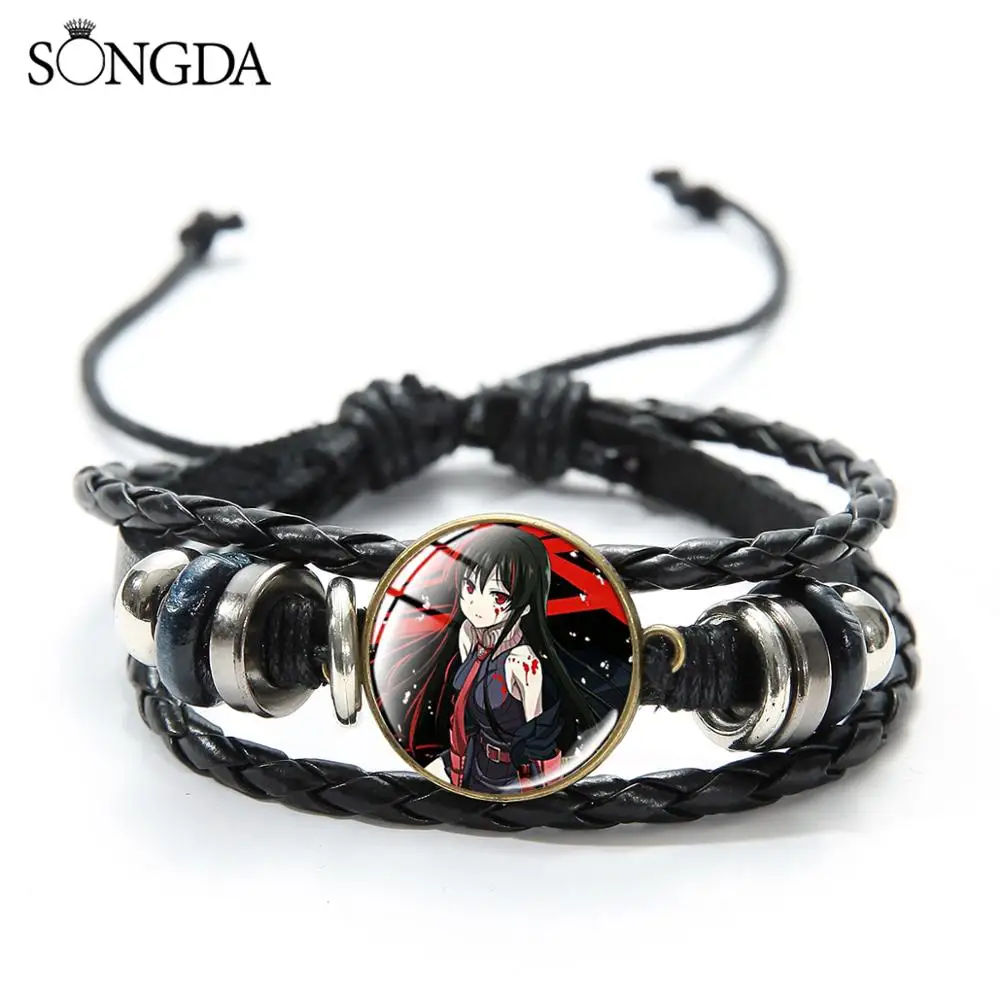 Akame ga Kill! Браслет для косплея Аниме фигурки Харадзюку стеклянный кабошон