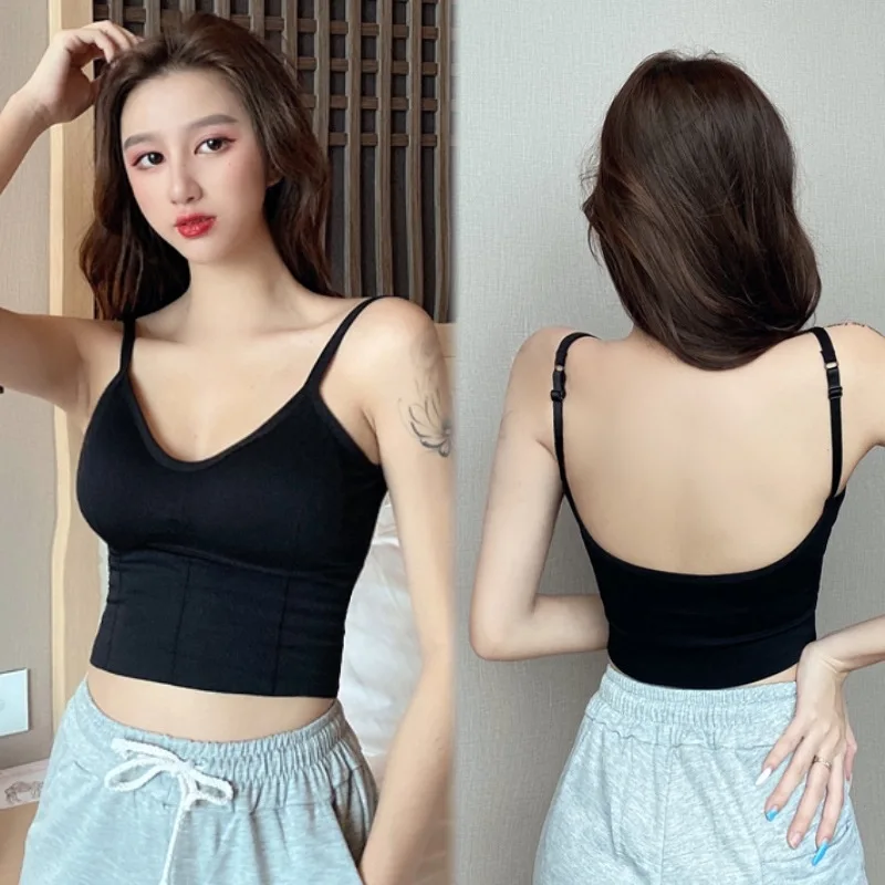 

Женская повседневная одежда для йоги на тонких бретелях, одежда для активного отдыха, однотонный спортивный бюстгальтер, фитнес A66