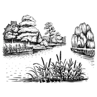 zhuoang landscape painting clear stamps for diy scrapbookingcard makingalbum decorative silicon stamp crafts