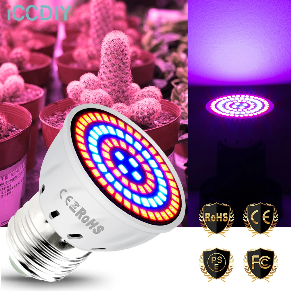 

CanLing GU10 LED 220V Plant Light E14 Grow Bulb E27 Fitolampy MR16 Phyto Lamp Led 3W Full Spectrum Indoor Hydroponics Grow Tent