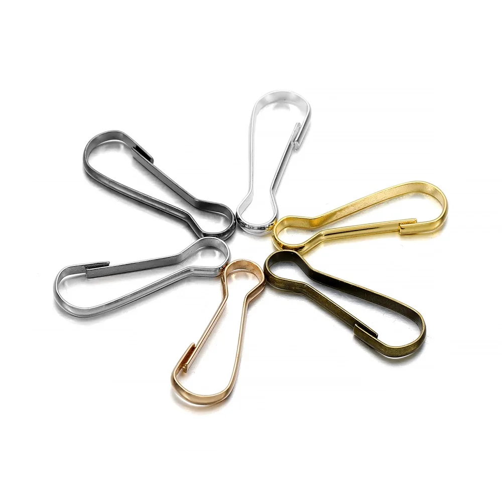 

100Pcs/Lot Clip Hook Gourd Buckle Connector Metal Snap Lanyard for DIY Keychain Camping Hanging Buckle Jewelry Making Supplies