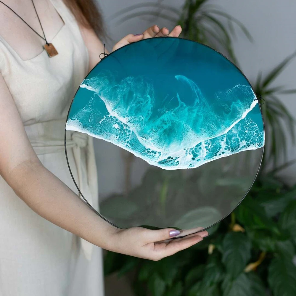 

1pcs Home Decor Sea Wave Wall Decoration Pendant TV Background Wall Pendant Decoration Nordic Ocean Coastal Beach Landscape Gift