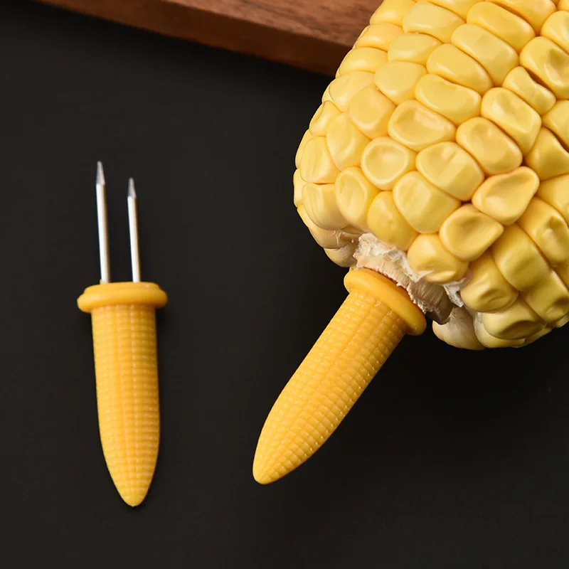 

6/12/20pcs Heat-resistant Fork Corn Skewer Stainless Steel Corn Holders Corn The Cob Skewers Fruit Forks Outdoor Barbecue Tools