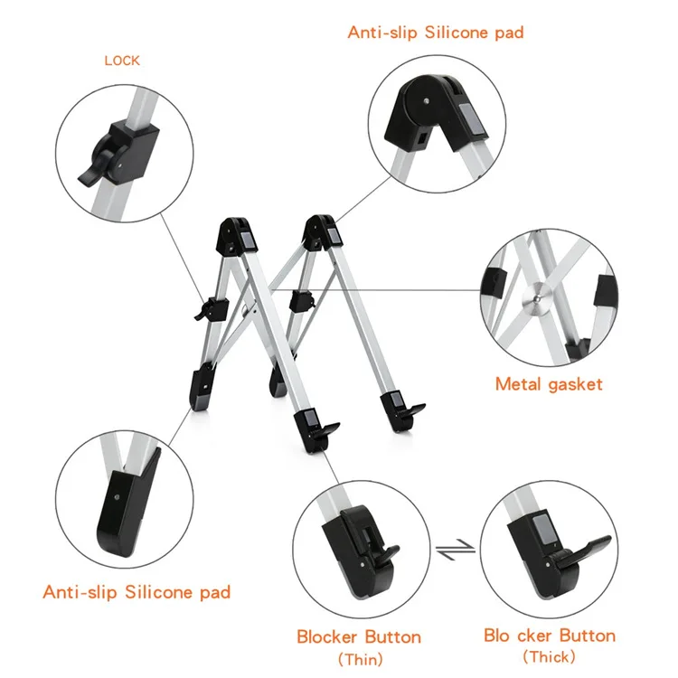 Алюминиевая Складная подставка для ноутбука Регулируемый базовый держатель MacBook