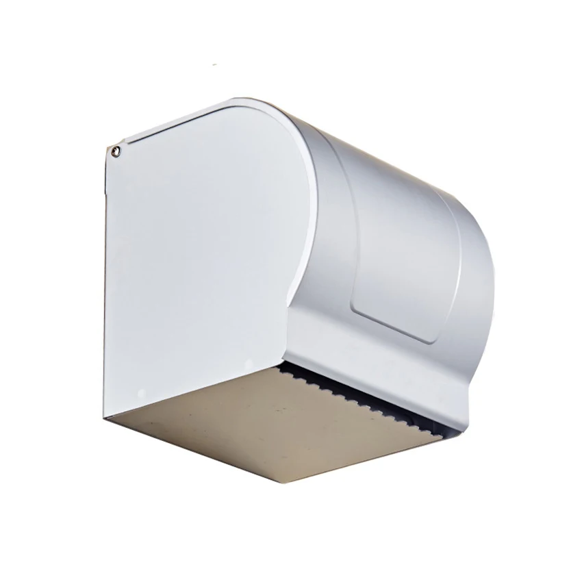 

Household Hotel Bathroom Aluminum Tissue Storage Box Toilet Roll Paper Holder Waterproof Punch-free Paper Organizer Case