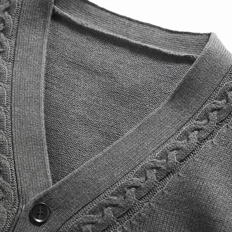 Японский вязаный кардиган Мужская одежда толстый трендовый ретро свитер мужская