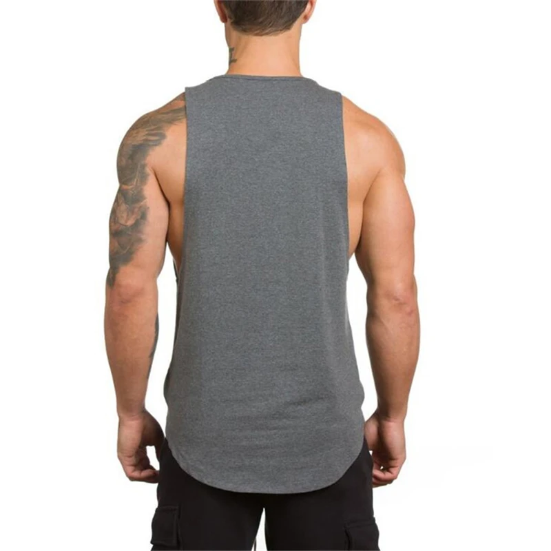 

3 Pack Solid Workout Gym Mens Tank Top Vest Muscle Guys Fitness Sleeveless Shirt Cotton Fashion Clothing Bodybuilding Singlets
