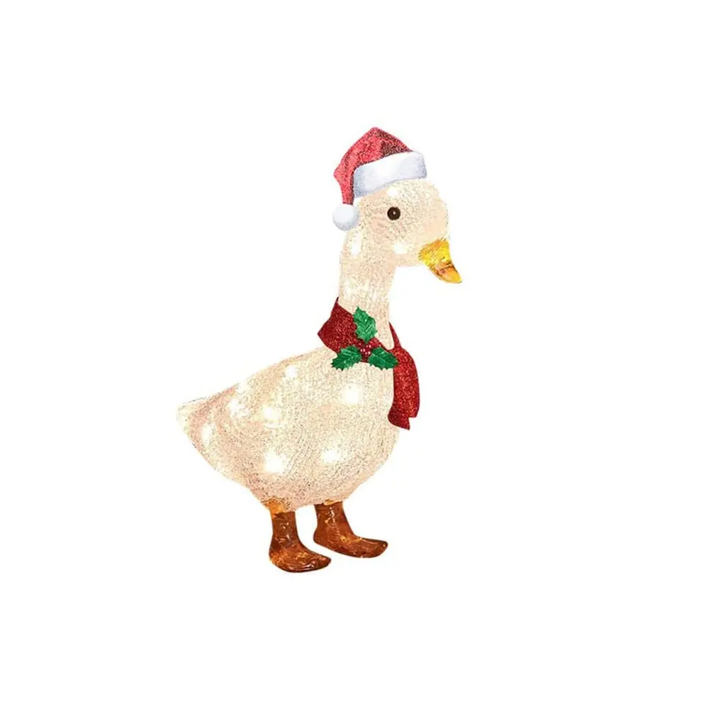 

Light-Up Duck With Scarf LED Christmas Outdoor Decorations Christmas Ornaments With Light Xmas Yard Garden Art Decoration