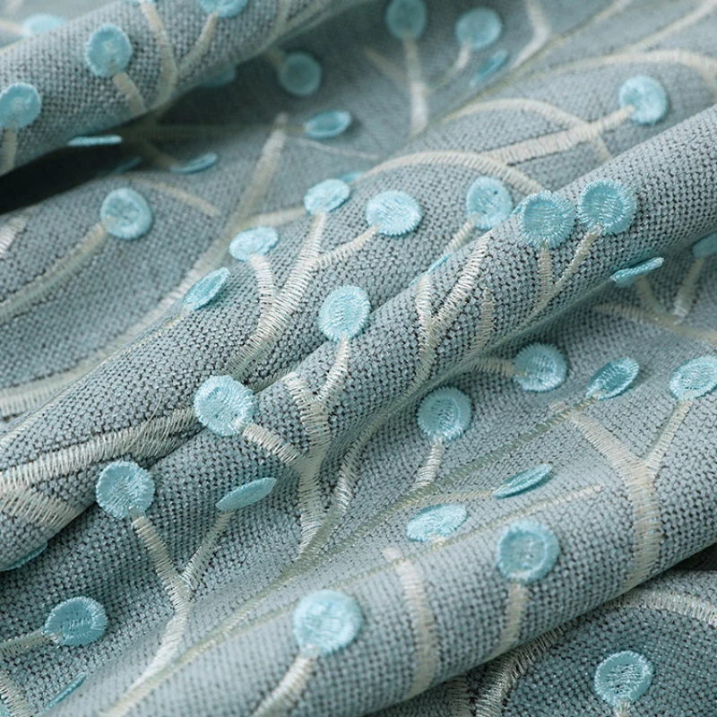 Американские занавески с тиснением деревьев для гостиной бежевые затемняющие