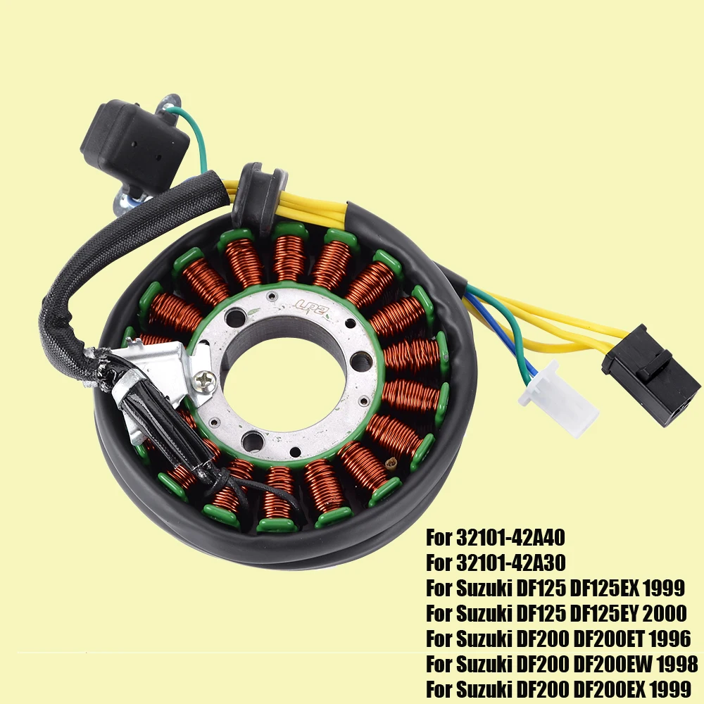 

Stator Coil for Suzuki DF125 EX/EY DF200 ET/EW/EX 32101-42A40 32101-42A30 DF125EX DF125EY DF200ET DF200EW DF200EX