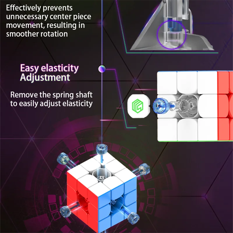 Mscube-cubo de velocidad magn&eacute;tico profesional MS3L 3x3x3, juguetes antiestr&eacute;s, rompecabezas suave para ni&ntilde;os-1