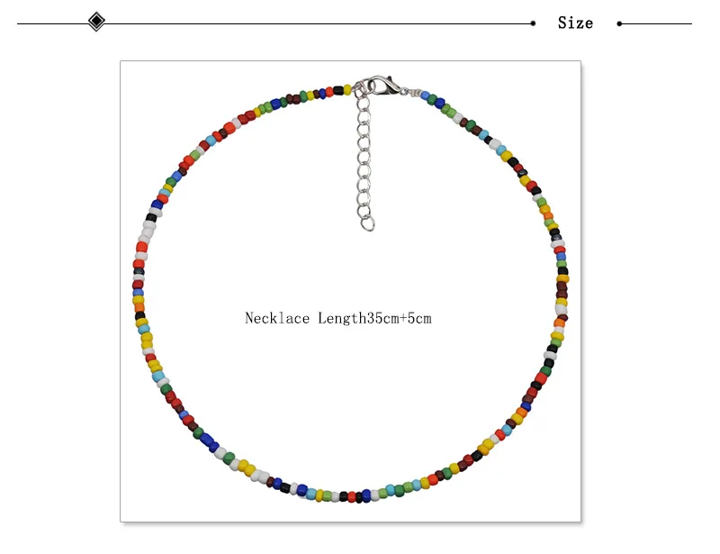 Короткое ожерелье из бисера 4 мм