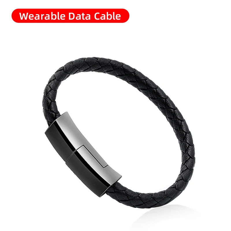 Спортивный браслет USB C Micro USB 8-контактный зарядный кабель для передачи данных и быстрой зарядки для iPhone X 7 8 plus samsung S8 портативный провод