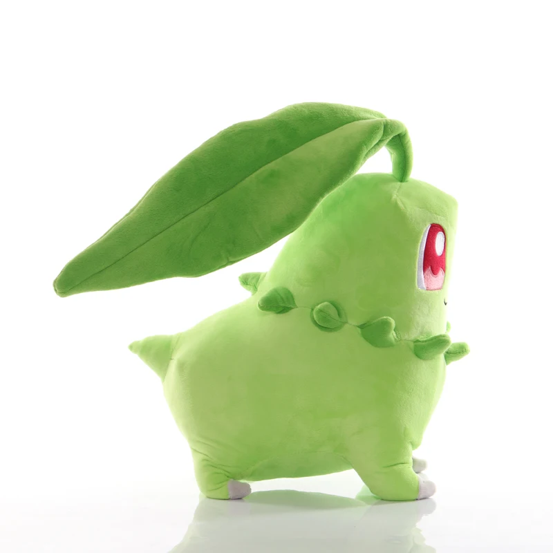 Большой размер 35 см TAKARA TOMY Pokemon Chikorita Плюшевые игрушки Мягкие животные куклы