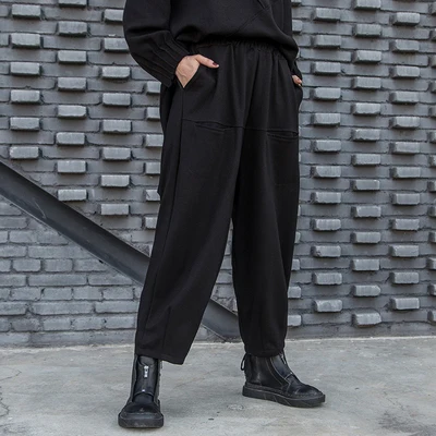 Шаровары с узкой талией повседневные широкие брюки большого размера в стиле