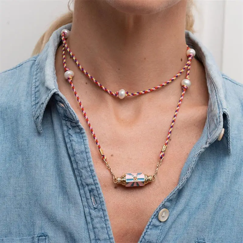 

Женское винтажное ожерелье с кулоном в виде сердца от сглаза