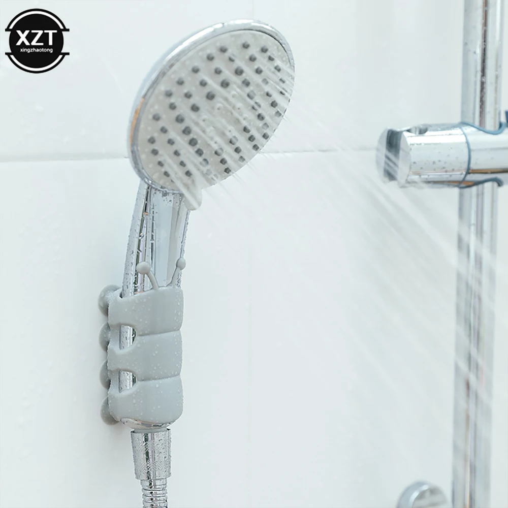 1pcs high quality Suction Cup Brackets Removable Silicone Shower Head Holder Wall Bathroom Mount Storage Shelf Rack |
