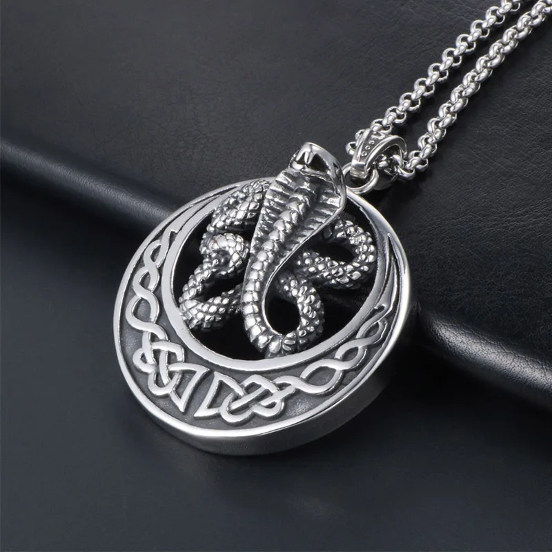 Подвеска-Кобра из титановой стали в стиле ретро | Украшения и аксессуары