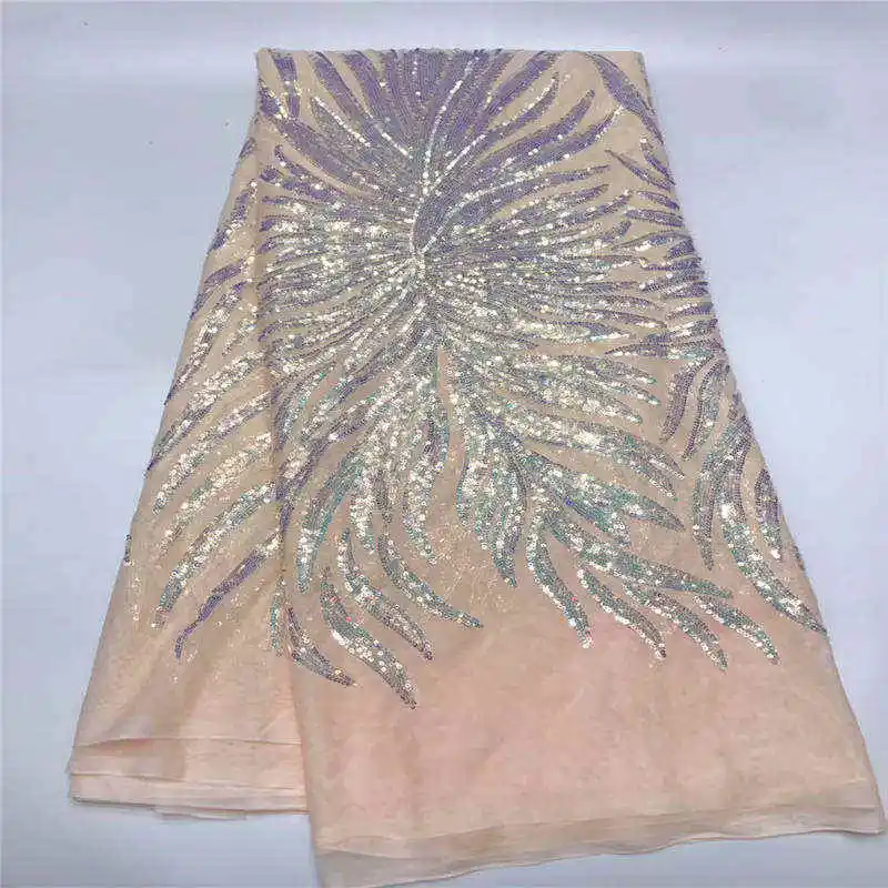 NEW African Lace Fabric French Sequins Net Noble Gold Fabrics High Quality Black Tulle | Дом и сад