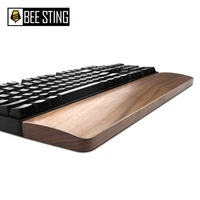 walnut mechanical keyboard wrist rest with non slip pad ergonomic gaming table wrist pad bracket 61 87 104 keys