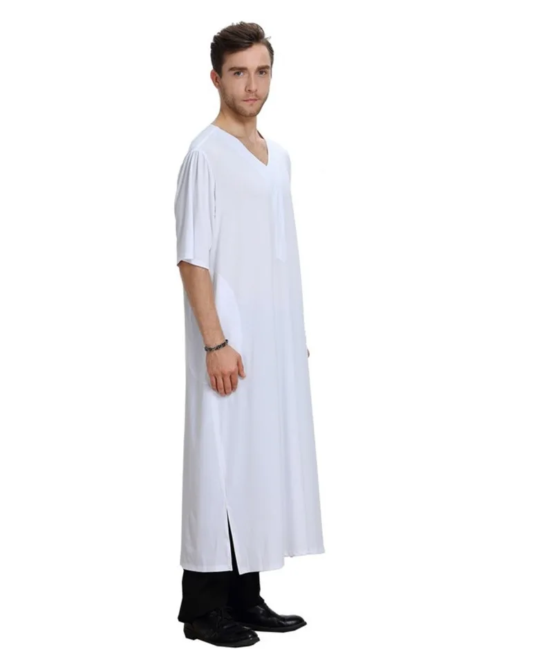 Летняя мужская мусульманская кафтан средняя Восточная одежда эластичность Jubba