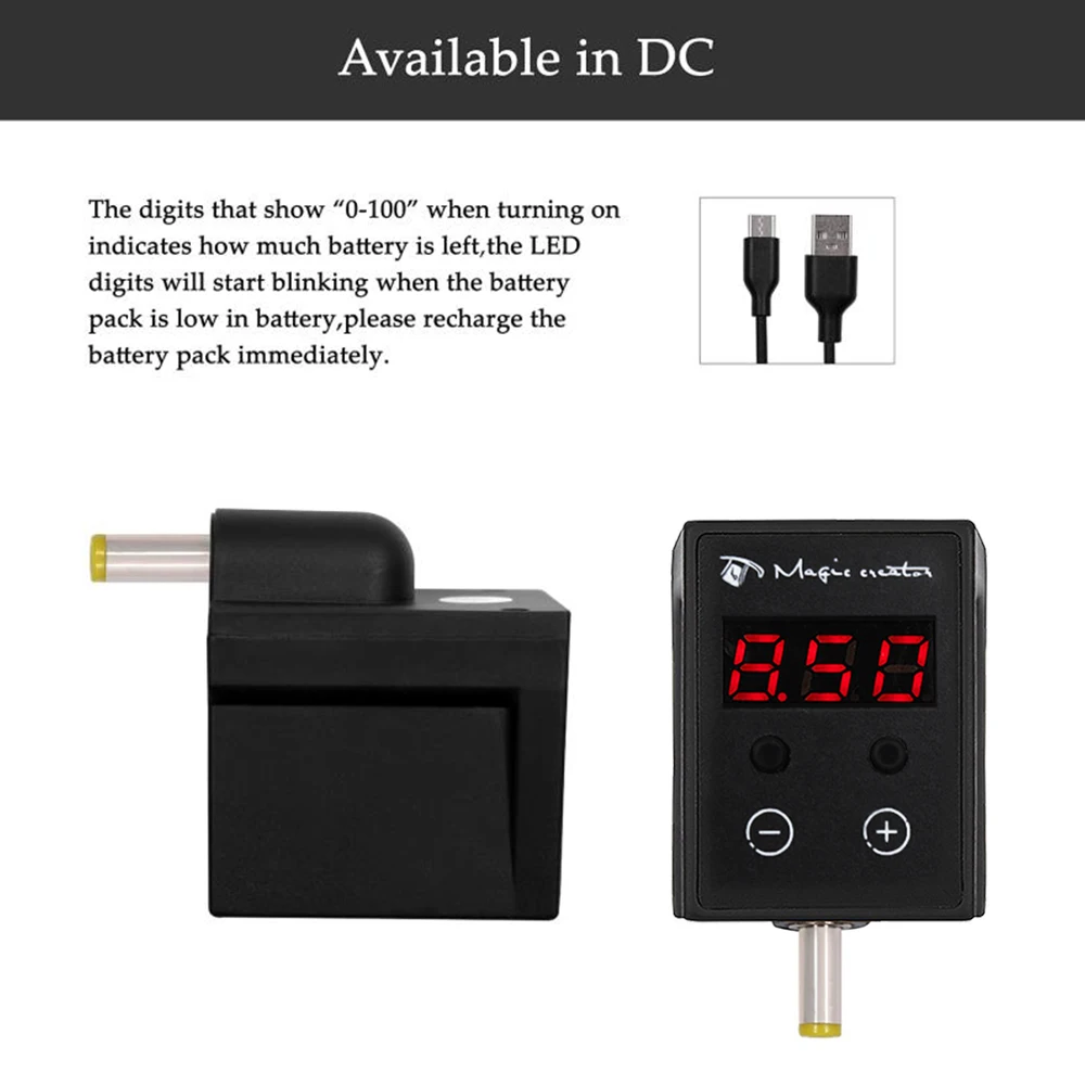 Блок питания RCA/DC для тату машинки цифровой мини разъем источник машинки|Блок