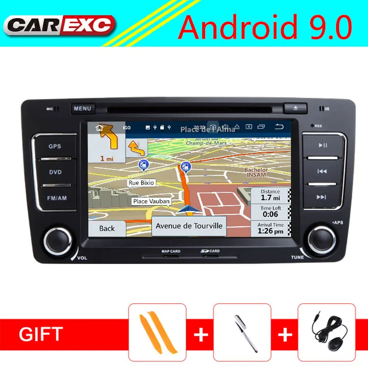 7 дюймовый Android 9 0 Два Din Автомобильный dvd плеер для SKODA/Octavia 2009 2013 Canbus WIFI GPS Navi Радио BT
