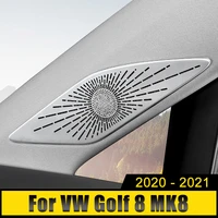for volkswagen vw golf 8 mk8 2020 2021 2022 car a column frame triangle audio speak sound ring circle cover trims accessories