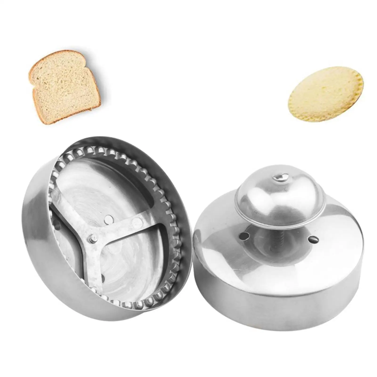 

Stainless Steel Round Multifunctional Practical Convenient Durable Sandwish Food Mold Biscuit Bread Cake Cutter Baking Tools