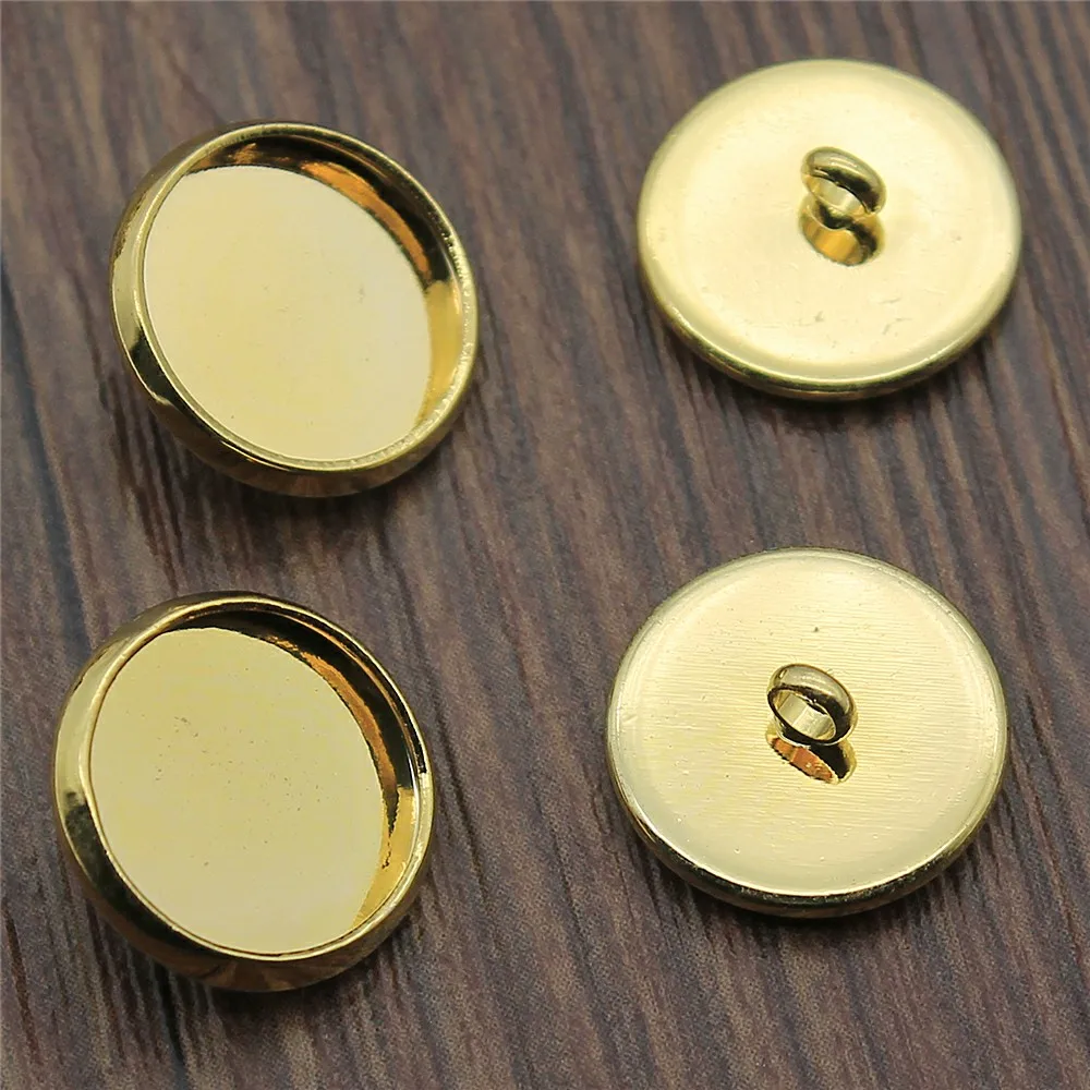 

10pcs 5 Colors Fit 12~20mm Glass Cabochon Buttons Base Setting Jewelry Accessories Jewelry Findings