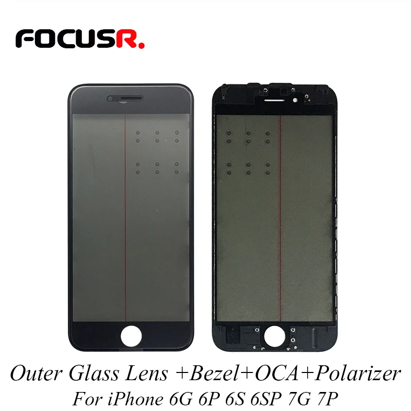 10 шт. Оригинальный ЖК экран Сенсорная панель внешнее стекло объектив + рамка OCA