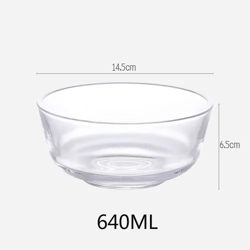 M 640ML Креативная большая прозрачная стеклянная чаша для домашнего десерта, мороженого, фруктов, салата Wy1116 - Цвет: M 640ML