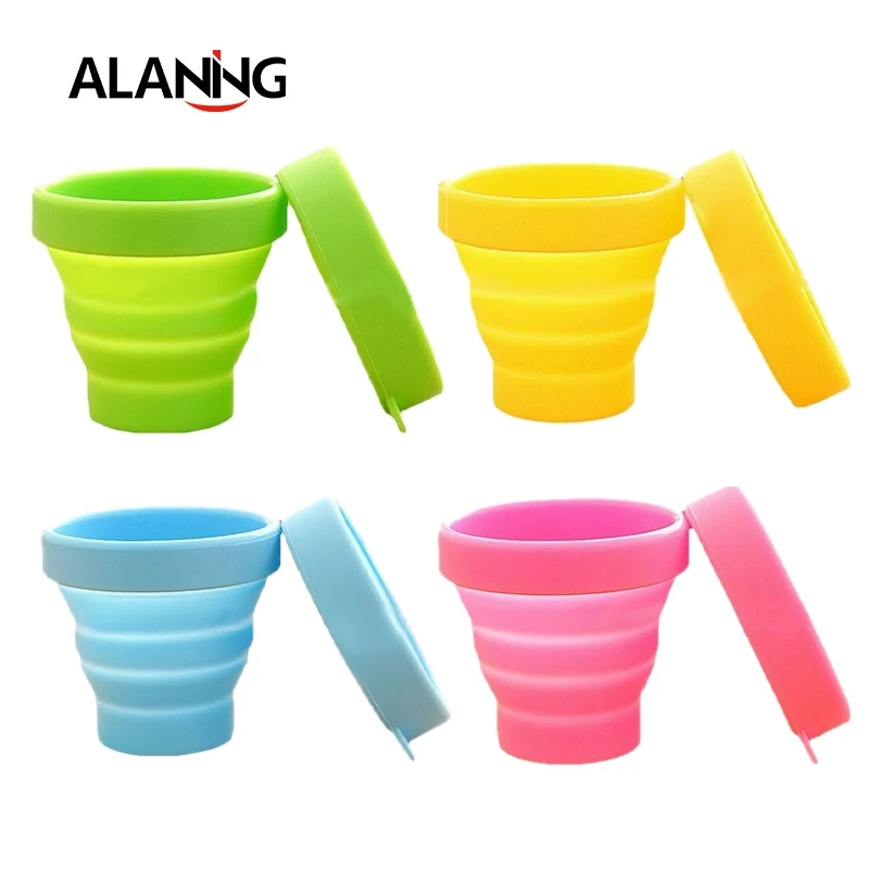 Портативная силиконовая Выдвижная складная чашка телескопическая для улицы