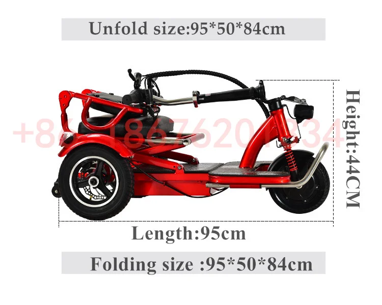 Free Shipping Fashion Factory Price Folding Old Outdoor Mobility Scooter Electric Wheelchair Tricycle | Красота и здоровье