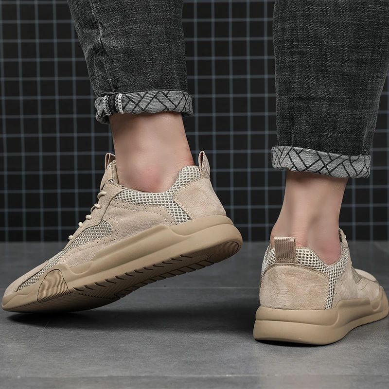 2020 Новая модная уличная дышащая мужская повседневная обувь из натуральной кожи