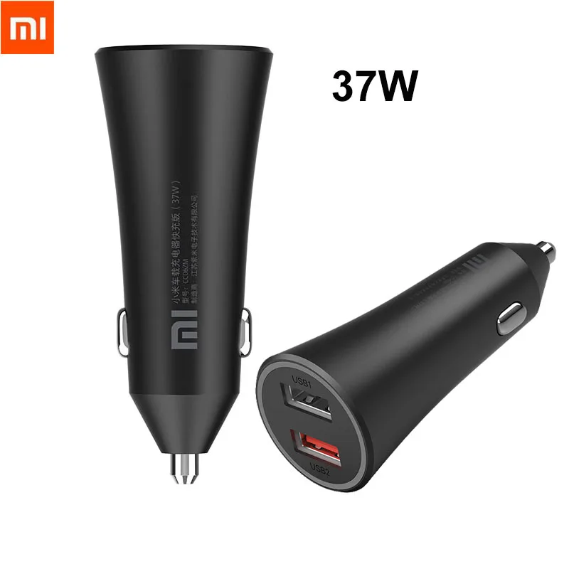 Автомобильное зарядное устройство Xiaomi Mi Max 37 Вт с двумя USB портами быстрая зарядка