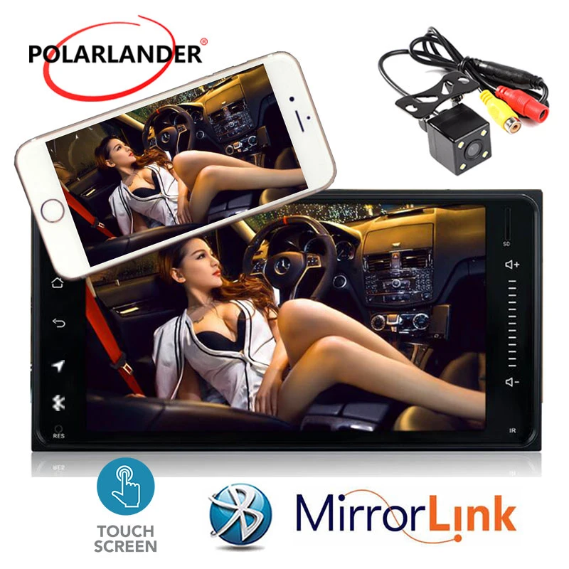 Автомобильный радиоприемник 2 Din 7 дюймов Windows Ce Bluetooth Mirrorlink USB FM GPS сенсорный экран