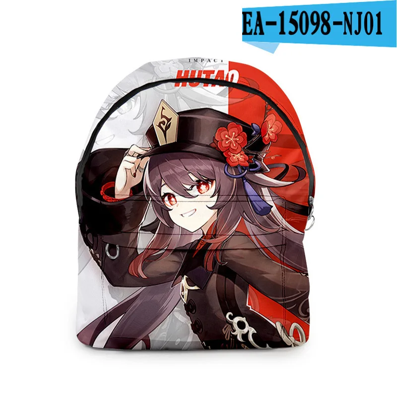 

Hot Genshin Impact Hutao Xiao Backpack Schoolbag Japan Anime Boys Girls Cartoon Comic Oxford Waterproof Travel Bicycle Backpack