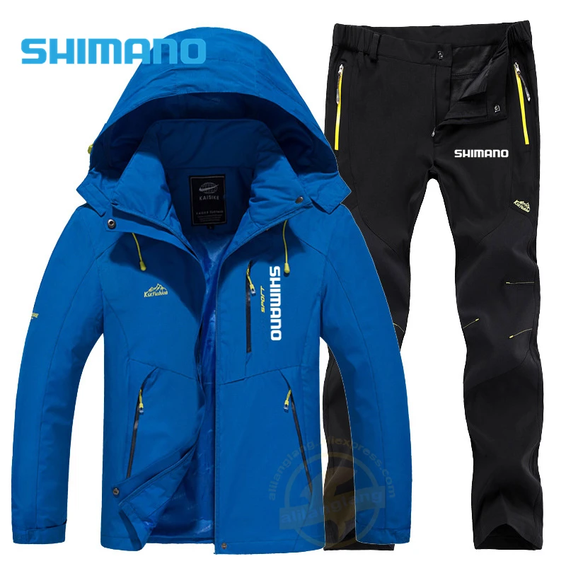 

SHIMANO Autumn Winter Windproof Waterproof Fishing Suits Outdoor Sport Hooded Fishing Jackets Men's Breathable Fishing Clothing