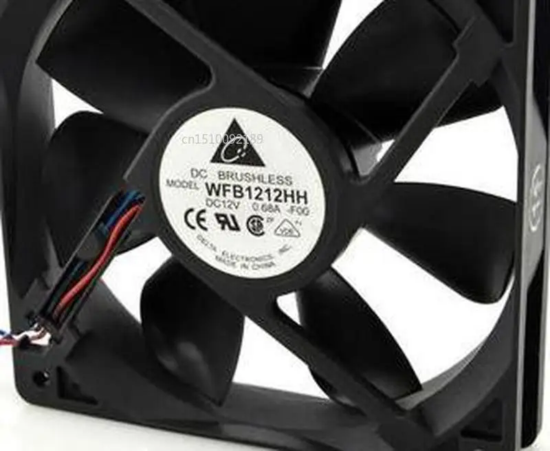 

for Original Delta wfb1212hh 12025 12cm 0.68A 120 * 120 * 25MM high volume double ball cooling fan Free shipping