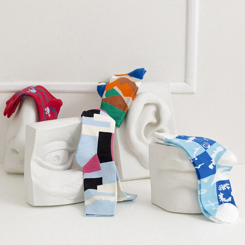 

Autumn/Winter New Product Heap Heap Sox Fashion Combed Cotton Hip Hop Tide Socks Creative Art Streets Trend Funny Women Socks