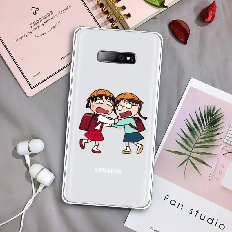 

Chibi Maruko funny lovely anime girl Phone Case Transparent For Samsung Galaxy A 71 21s S note 8 9 10 plus 20 ultra