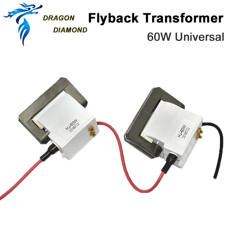 2 шт./лот Двойной лазерный трансформатор высокого напряжения Flyback Катушка зажигания для 60 Вт CO2 Запчасти для лазерного питания
