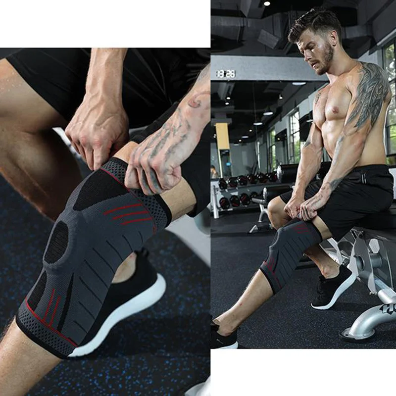 

Newly 1 PC Knee Compression Sleeve Brace with Silicone Pad Support Joint Pain Relief S66