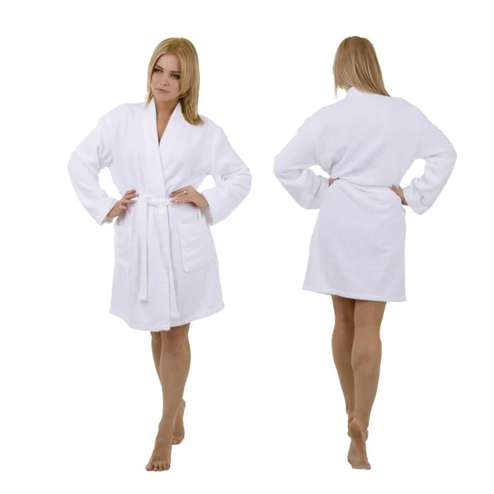 Махровый халат &quotЭтель&quot женский размер 46 цвет белый | Мать и ребенок
